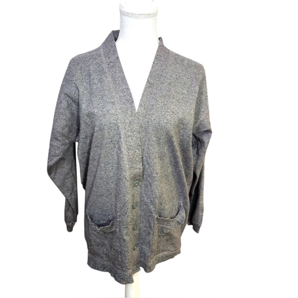 Gap Vintage Gray Women's Cotton Long Sleeve Cardigan Sweater Size Small